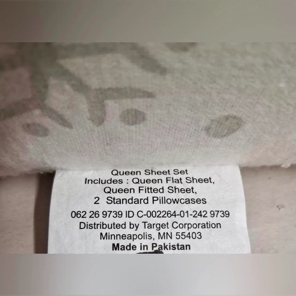 NEW Wondershop Snowflake Flannel Queen Sheet Set 100% Cotton Cozy Winter Soft
